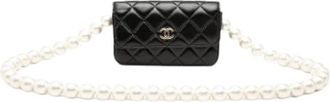Chanel Pre-owned Clutch on Chain - Dames - Vintage Mini Tas - Zwart - ONE Size - Vintage