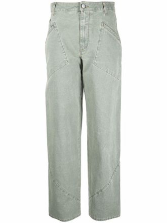 Alberta Ferretti Pantaloni a vita alta - Verde
