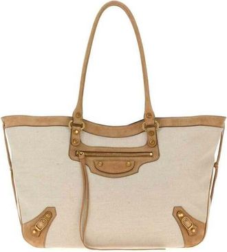 Balenciaga Sand Canvas Le City Shopping Bag Natural/camel Borse A Mano