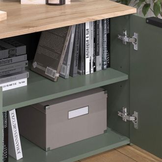 Vicco Aparador Wido, Verde, 80 X 50 Cm Con 2 Puertas, Vicco