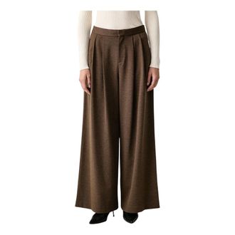 Isabelle Blanche Pantaloni a gamba larga - - Trousers - Donna - Marrone - L