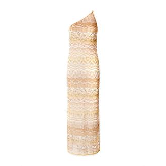 Missoni Maxi Dresses, female, Multicolor, Size: 3XS Zigzag Sequined Lam&eacute; Maxi Dress