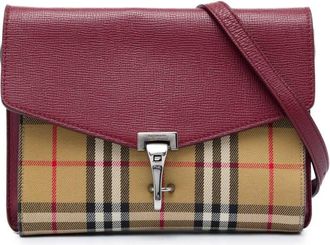 Burberry Pre-owned Burberry Small Leather and House Check Canvas Derby Macken Crossbody Ladies UKGV7EUIV1OVKTE9