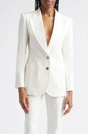 Etro Stretch Cotton Jacket in Bianco at Nordstrom, Size 50