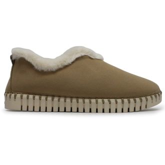 Ilse Jacobsen Tulip 3050 Textile Womens Slip On Shoes - Latte - Size:UK 5