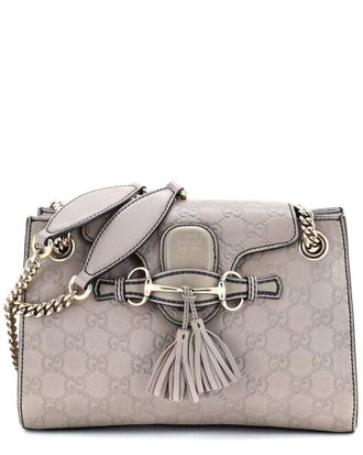 Gucci Emily Chain Flap Shoulder Bag Guccissima Leather Small (Authentic Pre-Loved)