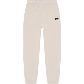 Dalix Butterfly Midweight Relaxed Fleece Track Pants in Bone at Nordstrom, Size Xx-Large
