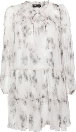 Tout à Coup plissé foral-print dress - women - Polyester/Polyester - S - Grey