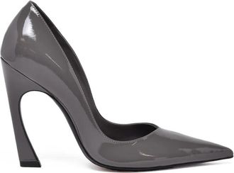 Schutz Grey Patent Leather Pumps