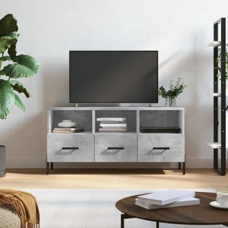 vidaXL Vidaxl - Mueble De Tv Madera De Ingenier&iacute;a Gris Hormig&oacute;n 102x36x50 Cm