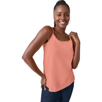 Jessica London Stretch Cotton Cami in Desert Coral at Nordstrom, Size 32