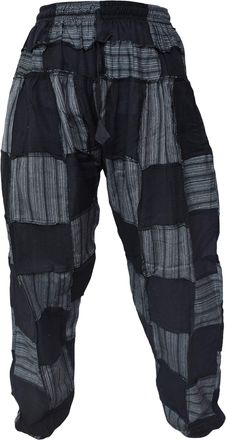 Gheri Cotton Mens Patch Genie Casual Lounge Trousers Black Non Stonewashed LXL