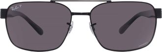 Ray-Ban Ray Ban Chromance Polarized Dark Grey Navigator Unisex Sunglasses RB3751CH 002/K8 61