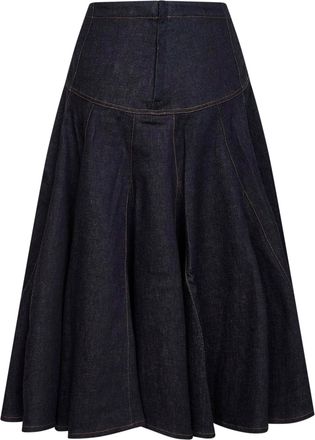 Jacquemus Womens Denim Skirt Lavoir De-N&icirc;mes Blue Cotton