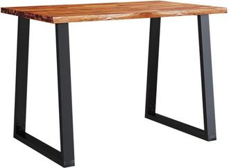 vidaXL Dining Table with Live Edge 110x70x75 cm Solid Wood Acacia vidaXL