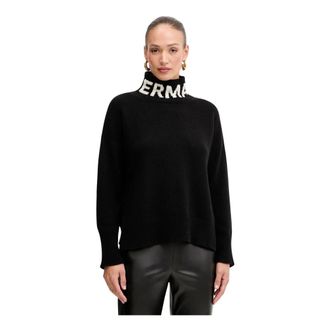 Ermanno Scervino Dames, Truien, Zwart, Maat: L Wol