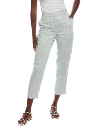 Marc Cain Striped Linen-Blend Pant