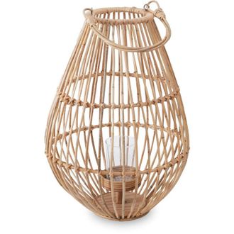 Premier Housewares Interiors by Premier Elegant Design Lantern With Hoop Handle, Functional Black Tealight Lantern, Sleek Large Candle Lantern