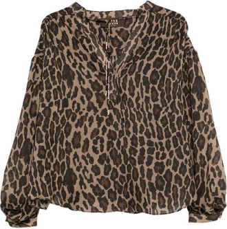 Bazar Deluxe Bazar Deluxe Bluse mit Leopardenmuster