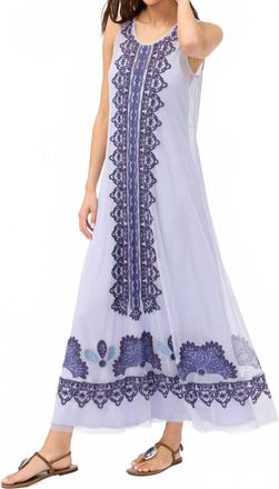 Johnny Was Bitola Mesh Dress In Icelandic Blue