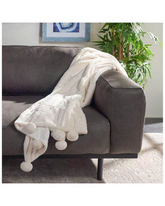 Safavieh Dalson Pom Pom Throw