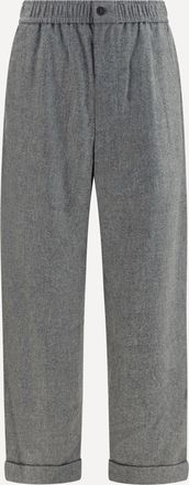 Giorgio Armani Pantaloni oversize in lana e cashmere con effetto denim Man 48