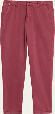 Kiton Mens Straight Fit Flat-Front Pants