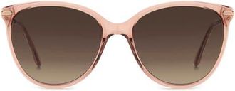 Stuart Weitzman 58mm Gradient Butterfly Sunglasses in Peach/Brown Sf at Nordstrom