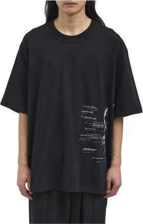 Isabel Benenato T-shirt in Cotone con Stampa Grafica - - Tops - Uomo - Nero - XL