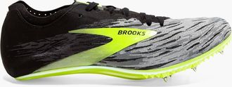 Brooks Mens Qw-K V4 Racing Shoes In Black/grey/nightlife