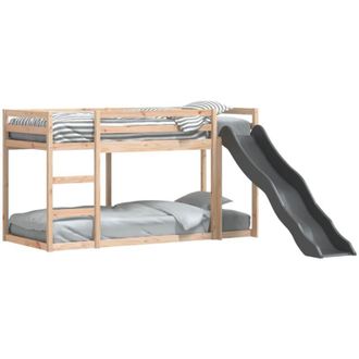 vidaXL Vidaxl - Litera Con Tobog&aacute;n Y Escalera Madera Maciza De Pino 90x190 Cm
