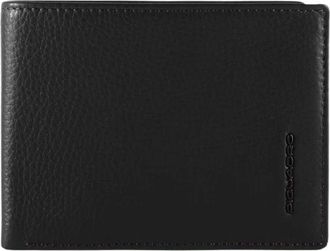 Piquadro Mens wallet with flip up ID window - Heren - Portefeuilles - Zwart - ONE Size - Accessoires