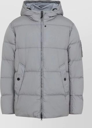 Stone Island quilted hooded padded jacket