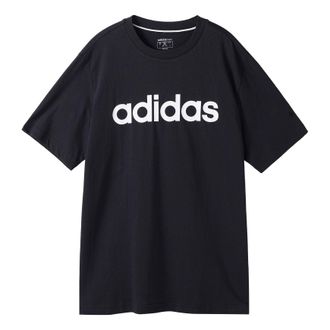 adidas neo M Ce Logo T1 Casual Sports Round Neck Training Short Sleeve Black GP4887