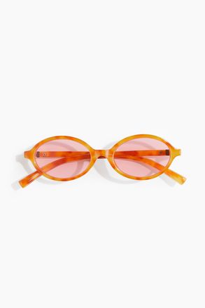H&M Ovale Sonnenbrille - Orange/Schildpattmuster