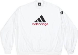 Balenciaga x adidas Oversized Sweatshirt White 731777TNVP69065