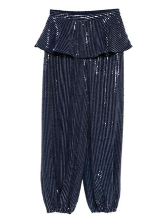 Adriana Degreas Pantaloni con paillettes - Blu