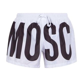 Moschino Heren Logo Zwemshort (Wit)