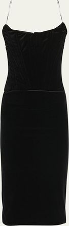 Dolce & Gabbana Strapless Velvet Corset Dress