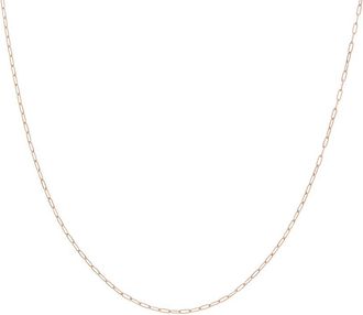 Italian Gold, Inc 10K Rose Gold 1.2Mm Solid Paperclip Necklace