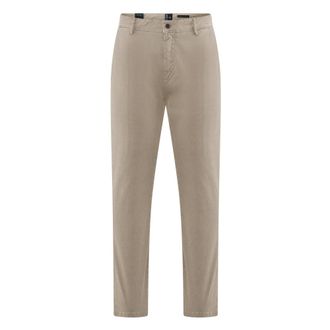 Bomboogie Pantaloni chino in gabardine con micro stampa - - Trousers - Uomo - Beige - W32