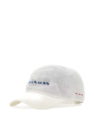 Kiton embroidered baseball cap - men - Cotton/Polyamide - 59 - White