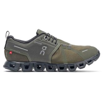 On Cloud 5 Waterproof Textile Synthetic Womens Lace Up Trainers - Olive Black - Size:UK 4.5
