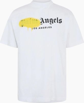 Palm Angels Mens Palm La Tee - White - Size: 44