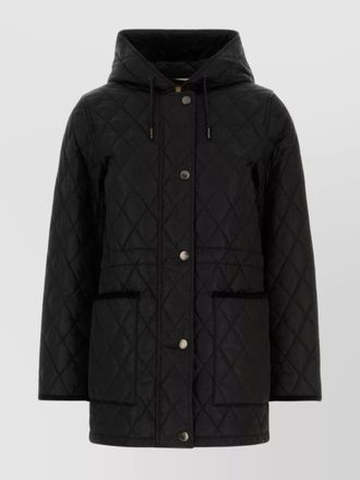 Burberry diamond quilted hooded long length jacket