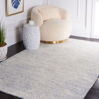 Safavieh Metro Hand Made Area rug, Blue / Ivory Solid / Tonal Style Non-Shedding