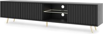 Selsey Selsey - Bello - Mueble De Tv - De Pie - Negro - 175 Cm - Moderno - Con Led