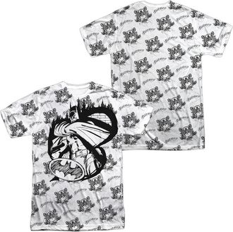 Gildan Batman Against The Wall (Front/Back Print) Short Sleeve Adult 100% Poly Crew Tee / T-Shirt