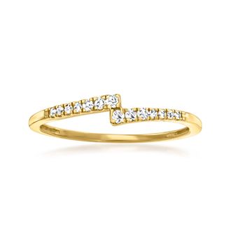 Canaria Canaria Diamond Linear Ring in 10kt Yellow Gold
