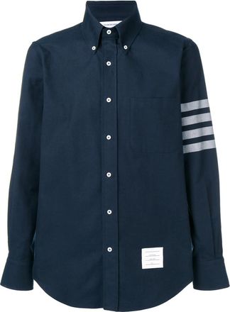 Thom Browne 4-bar Solid Rwb Stripe Shirt
